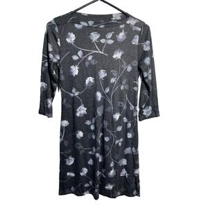 bentley womens vintage dress size medium long sleeve floral grey